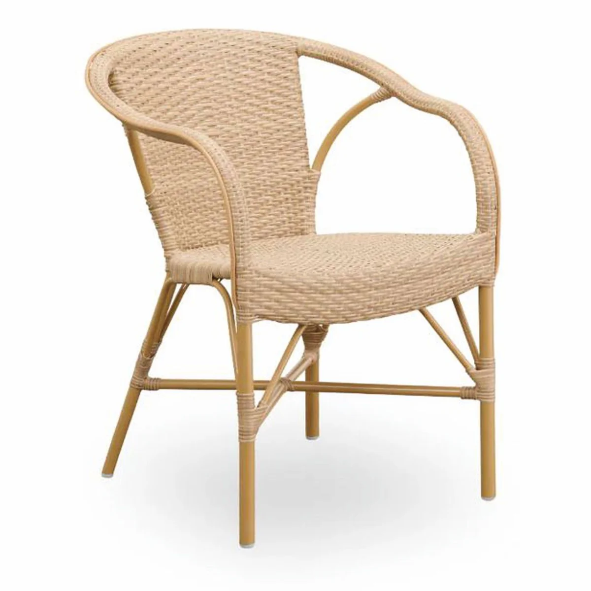 Casa Padrino conjunto de 6 sillas de jard¨ªn de lujo beige - Muebles de jard¨ªn y patio