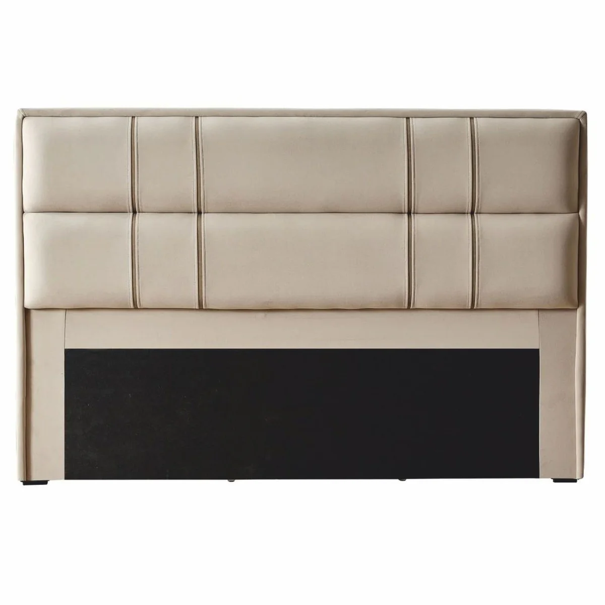 Casa Padrino cabecero de cama de lujo beige / negro 200 cm - Muebles para hotel y dormitorio