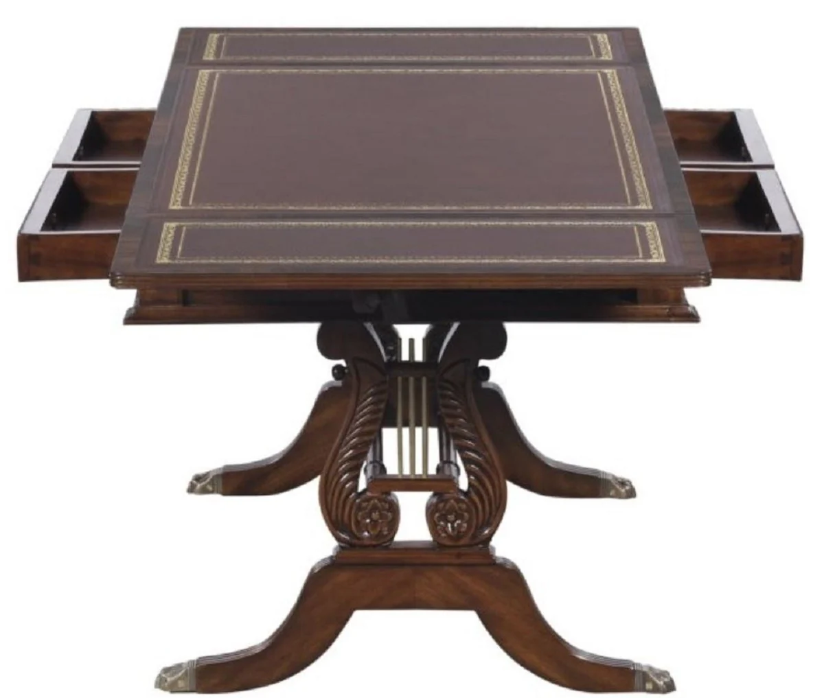 Casa Padrino mesa de centro barroco de lujo marr¨®n oscuro / marr¨®n 84 x 56,3 x H. 49,5 cm - Muebles de Sala