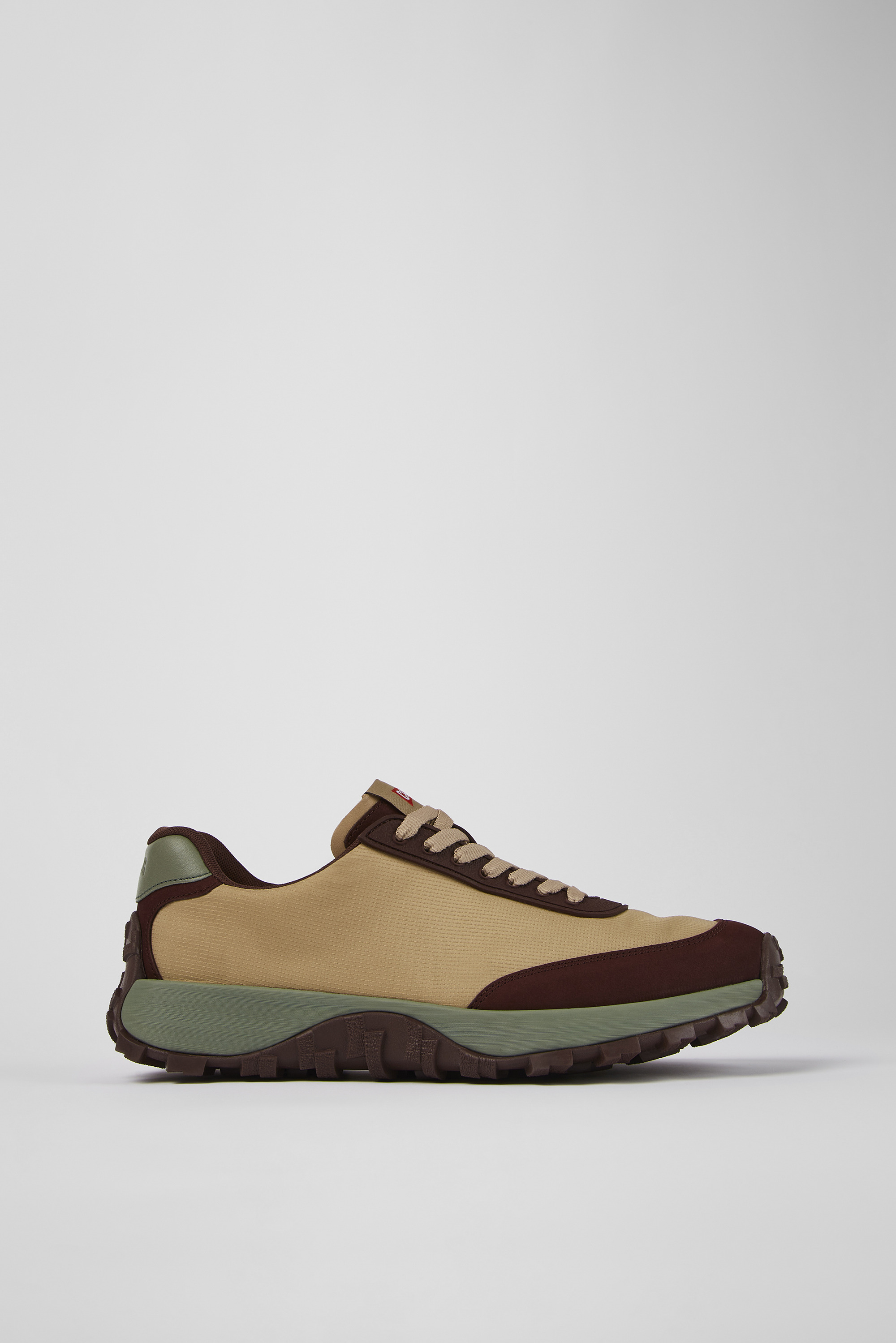 Drift Trail VIBRAM - Beige recycled PET and nubuck sneakers for men