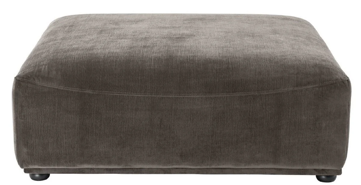 Casa Padrino taburete de lujo gris / negro 109 x 109 x H. 42 cm - Taburete de 4 Esquinas - Muebles de Lujo