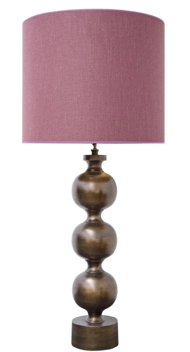 Casa Padrino l¨¢mpara de mesa de lujo bronce antiguo / rosa viejo 60 x H. 136 cm - Calidad de Lujo