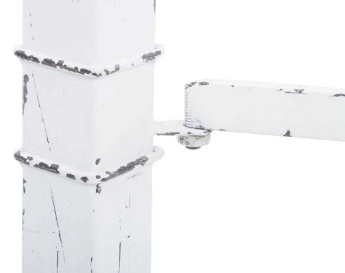 Casa Padrino Mesa de Comedor Estilo Rural Blanco Antiguo 100 x 50 x H. 70 cm - Mesa Shabby Chic Comedor