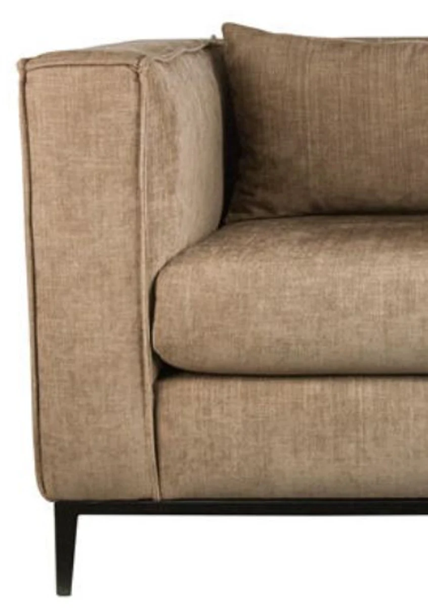 Casa Padrino sillón de lujo beige / negro 90 x 75 x H. 66 cm - Muebles para Hoteles