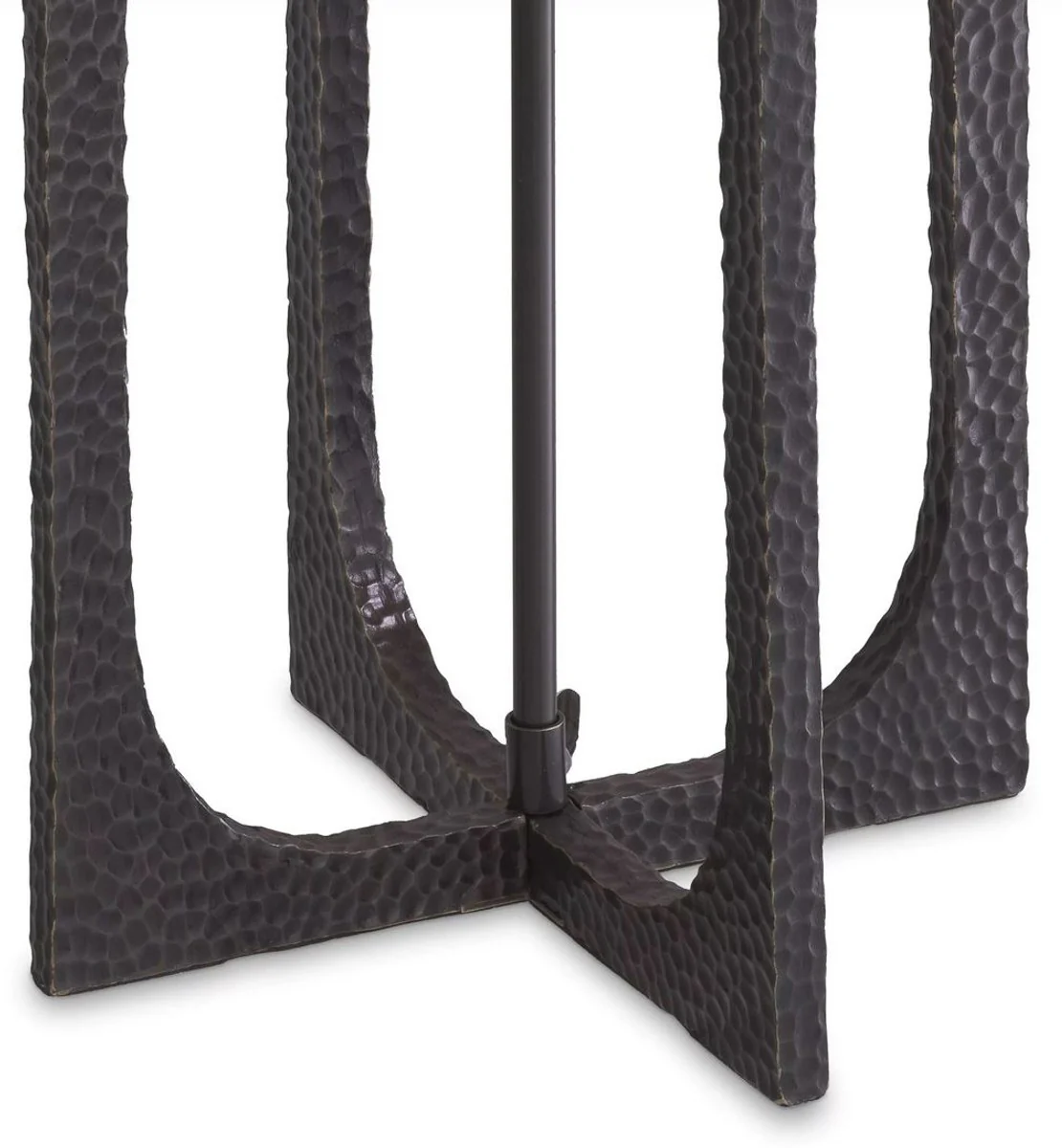 Casa Padrino lámpara de mesa de lujo bronce / alabastro 29 x 29 x A. 68,5 cm - Lámpara de escritorio de metal con pantalla redonda de alabastro - Luces de Lujo