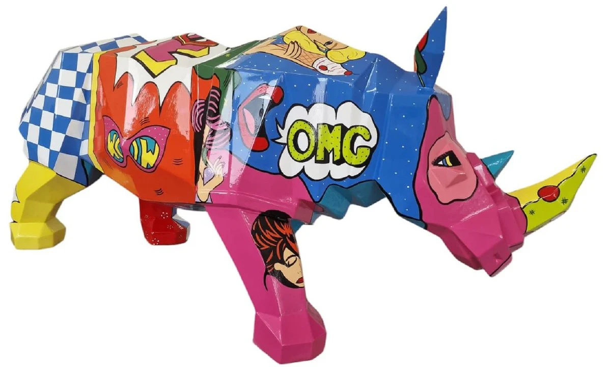 Casa Padrino escultura decorativa XXL de dise?ode lujo colorido 180 x A. 80 cm - Figura de jard¨ªn decorativa enorme XXL - Esculturas Decorativas XXL - Figuras Decorativas XXL - Decoraci¨®n de Jard¨ªn