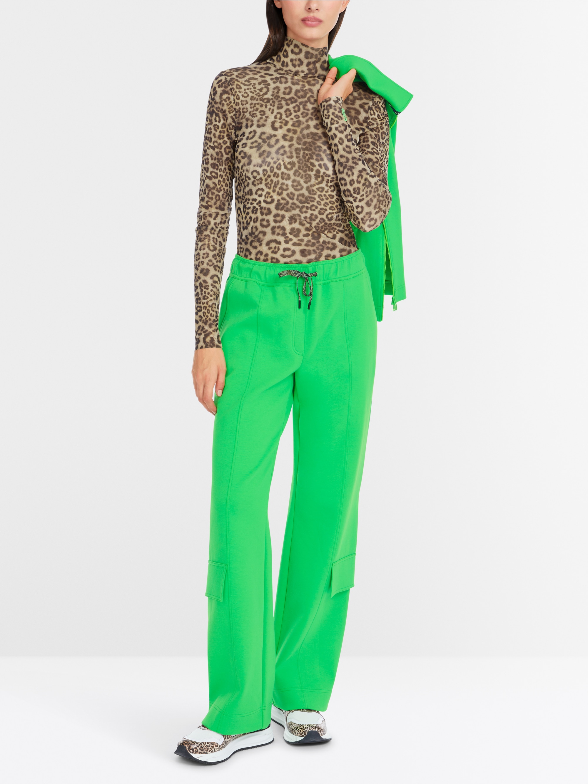 Marc-Cain Leopard long sleeve in mesh
