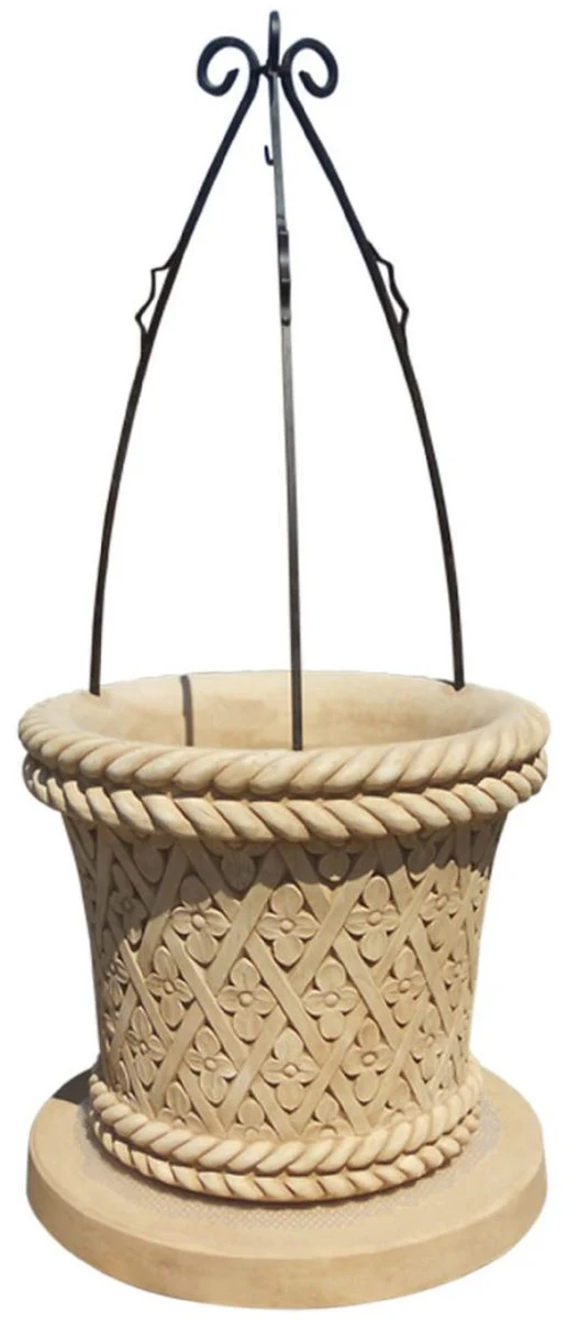 Casa Padrino fuente de jard¨ªn Art Nouveau beige / negro ? 80 x A. 170 cm