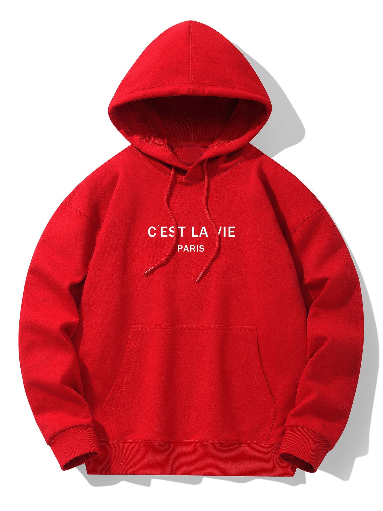 Paris Print Cotton Blend Hoodie