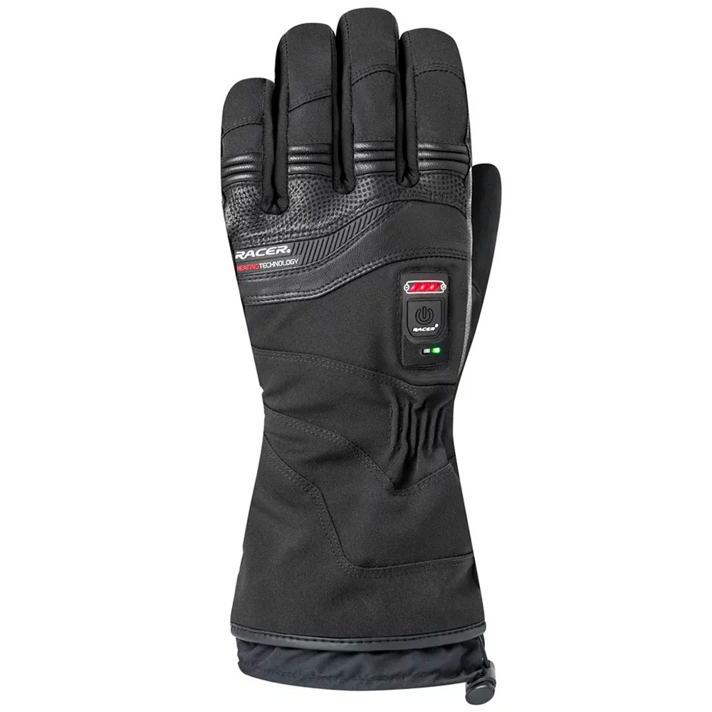 GUANTE RACER CONNECTIC3 CALEFACTADO + BATERIAS NEGRO