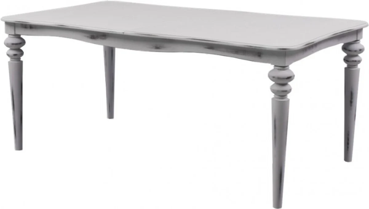 Casa Padrino baroque dining table white antique-style telescopic 180-230 cm - table