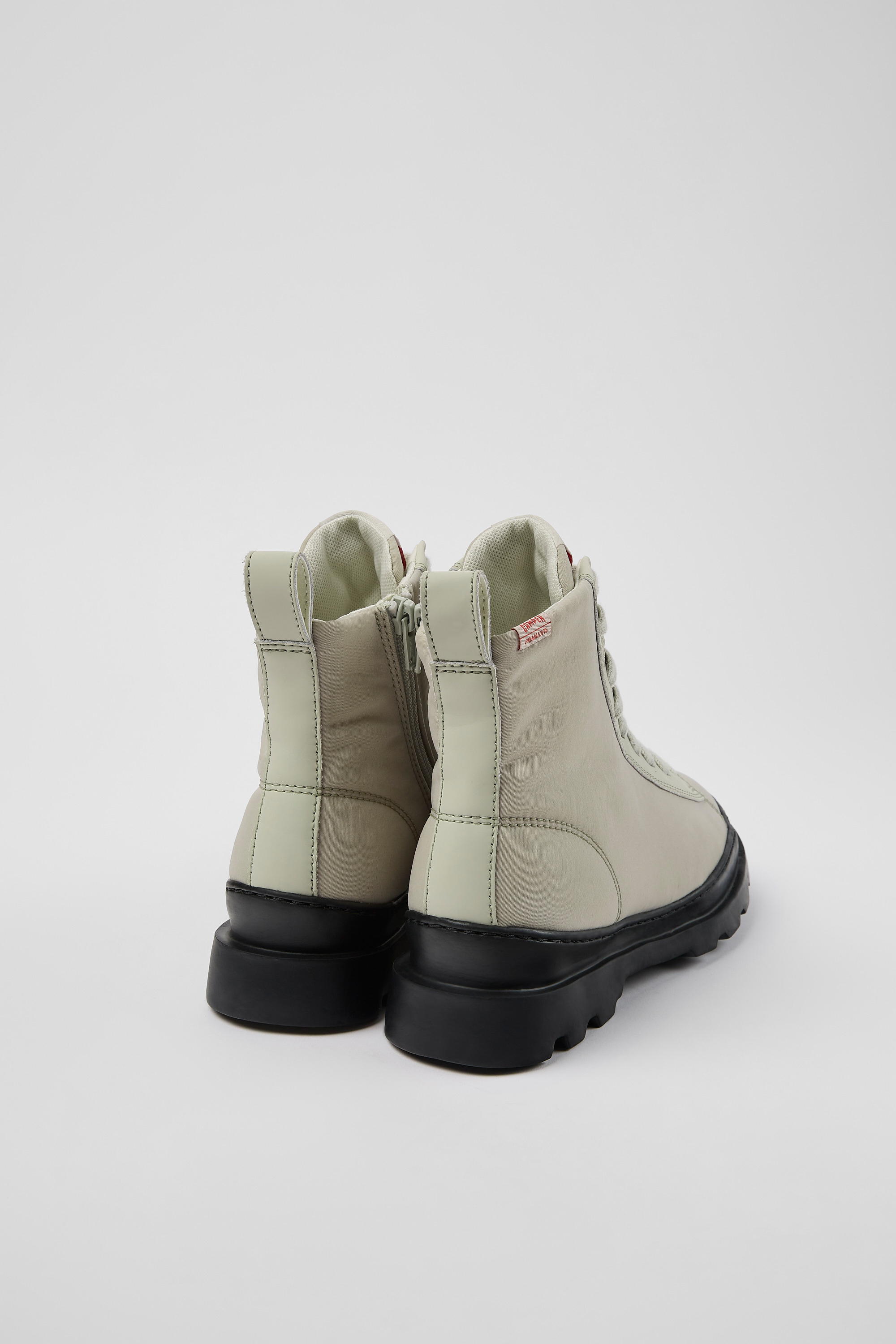 Brutus - Gray lace-up boots for women