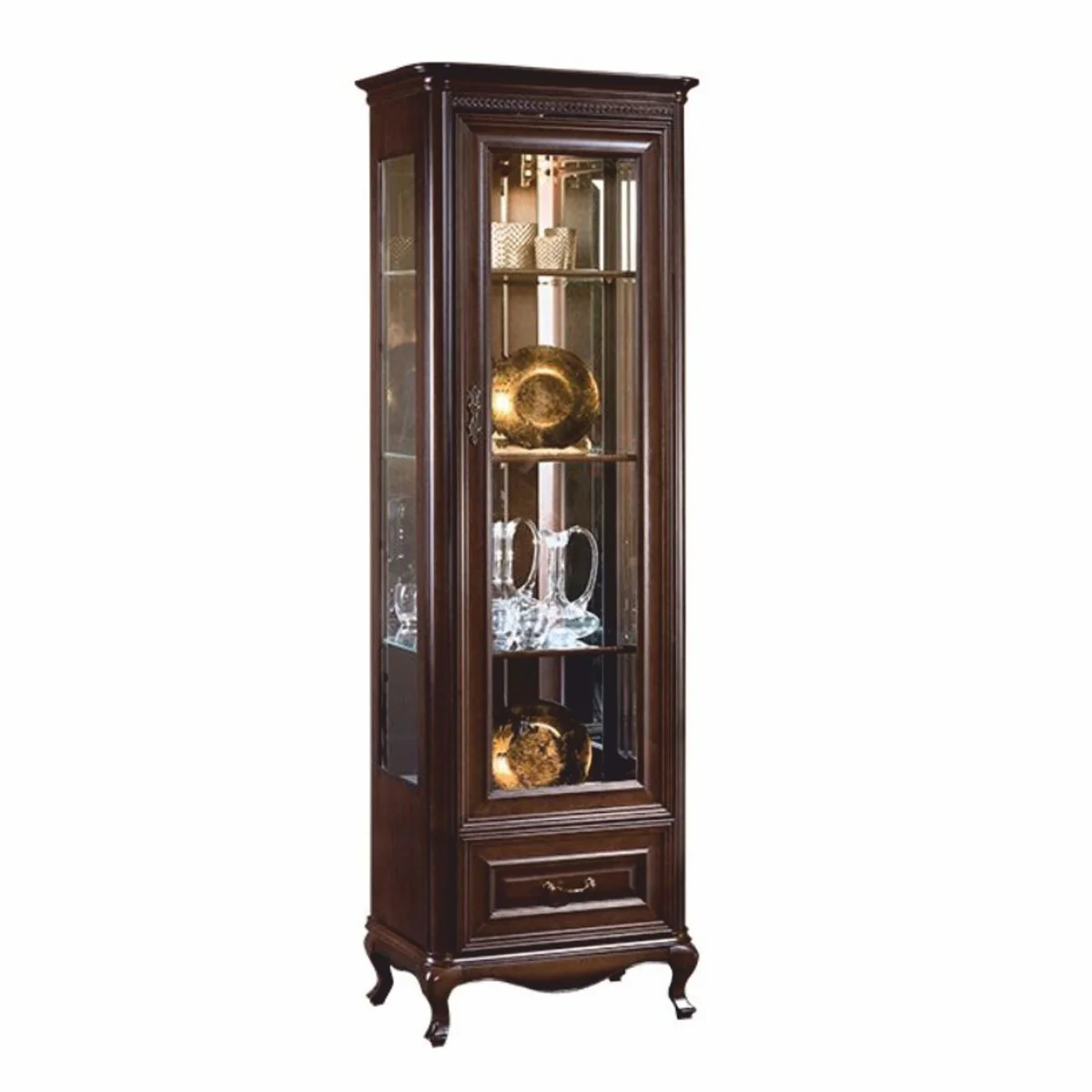 Casa Padrino vitrina barroco de lujo marr¨®n oscuro 66,2 x A. 206,6 cm - Muebles barrocos