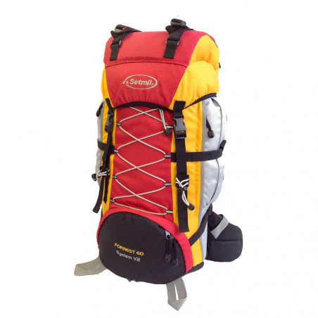 Mochila de trekking Setmil FORREST 60 - roja y amarilla