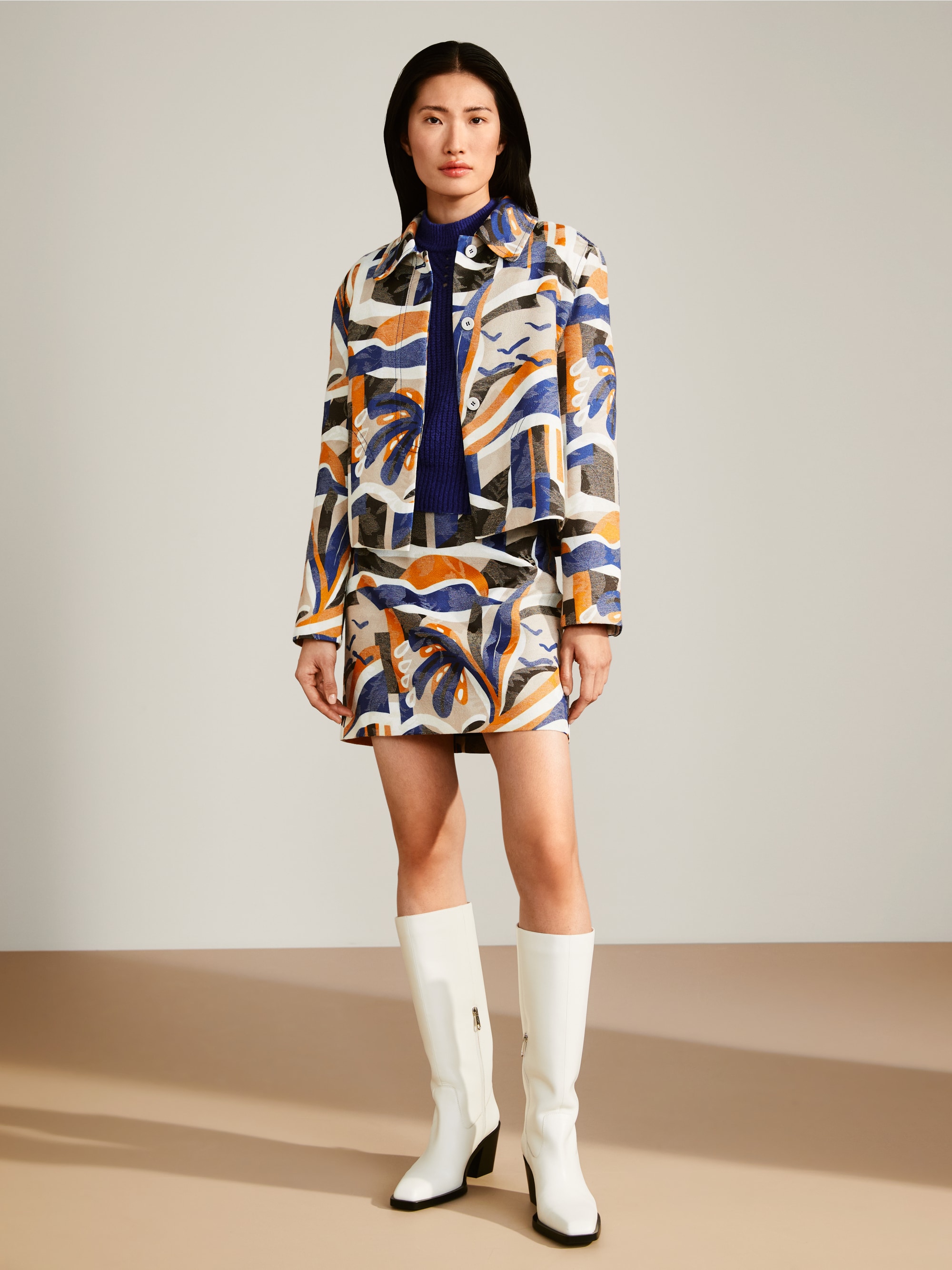 Marc-Cain Mini skirt in structured jacquard