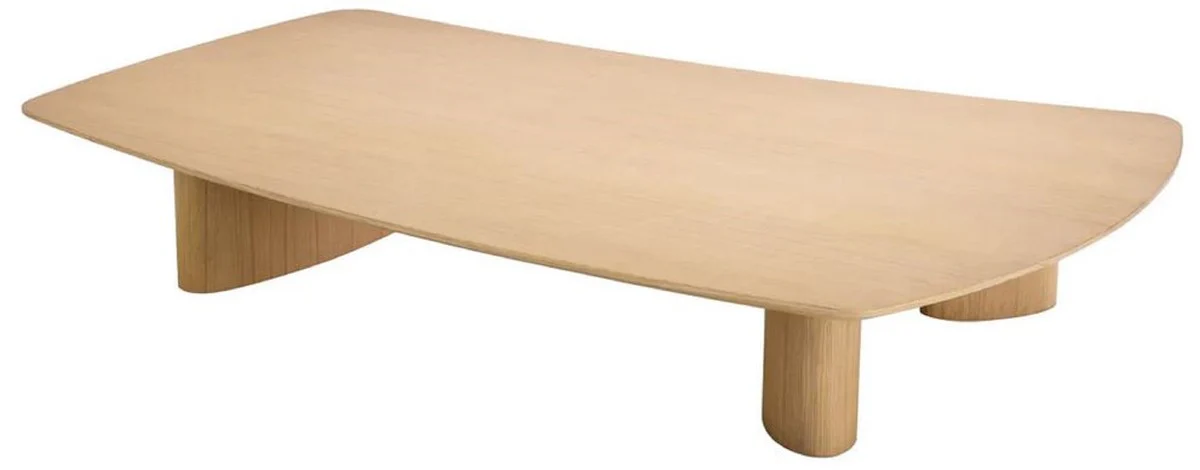 Casa Padrino mesa de centro de lujo natural 185 x 120 x A. 30 cm - Mesa de sal¨®n de madera maciza con tablero ligeramente curvado - Muebles de sal¨®n - Muebles de hotel - Muebles de lujo