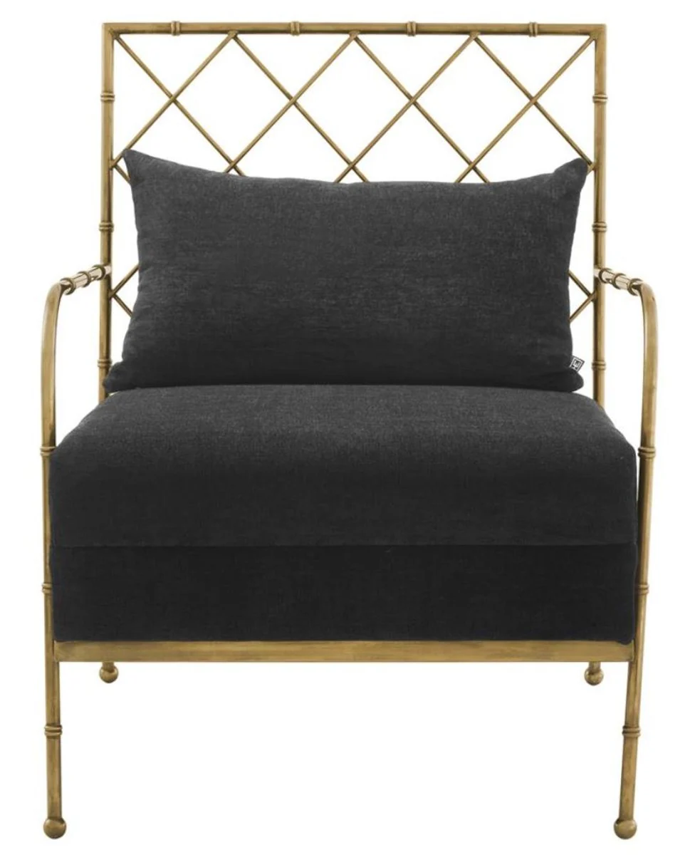 Casa Padrino sillón de lujo latón antiguo 64,5 x 71,5 x H. 83 cm - edición limitada