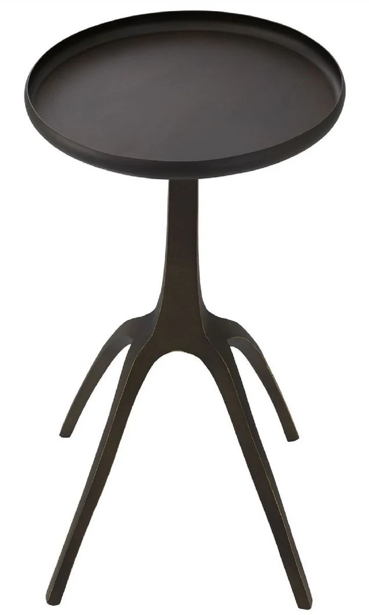 Casa Padrino mesa auxiliar de lujo bronce 40,5 x 40,5 x A. 56 cm - Mesa moderna de metal con tablero redondo - Muebles de sal¨®n - Muebles de Lujo