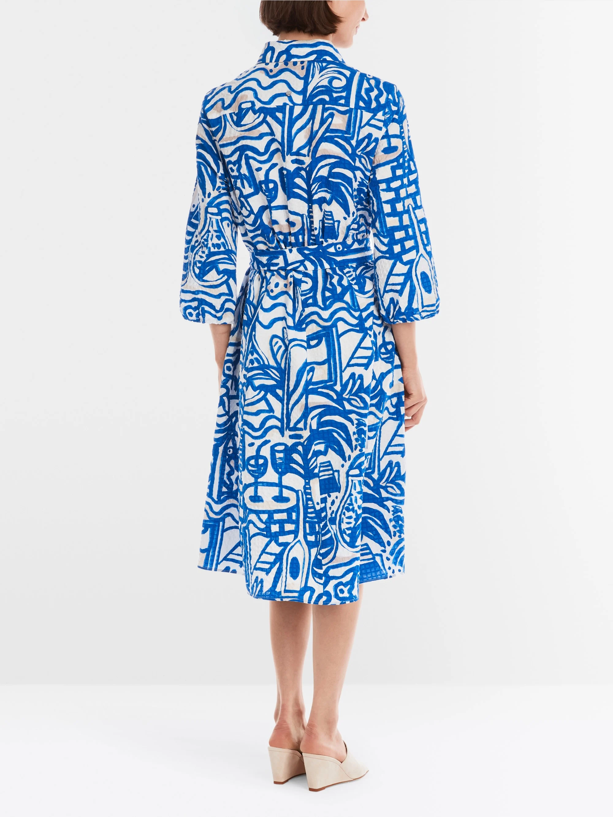 Marc-Cain Shirt dress with painting print