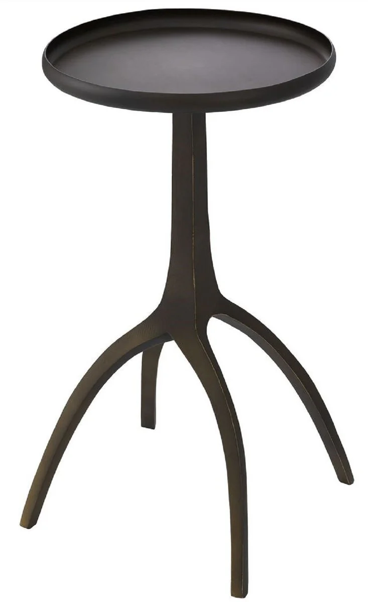 Casa Padrino mesa auxiliar de lujo bronce 40,5 x 40,5 x A. 56 cm - Mesa moderna de metal con tablero redondo - Muebles de sal¨®n - Muebles de Lujo