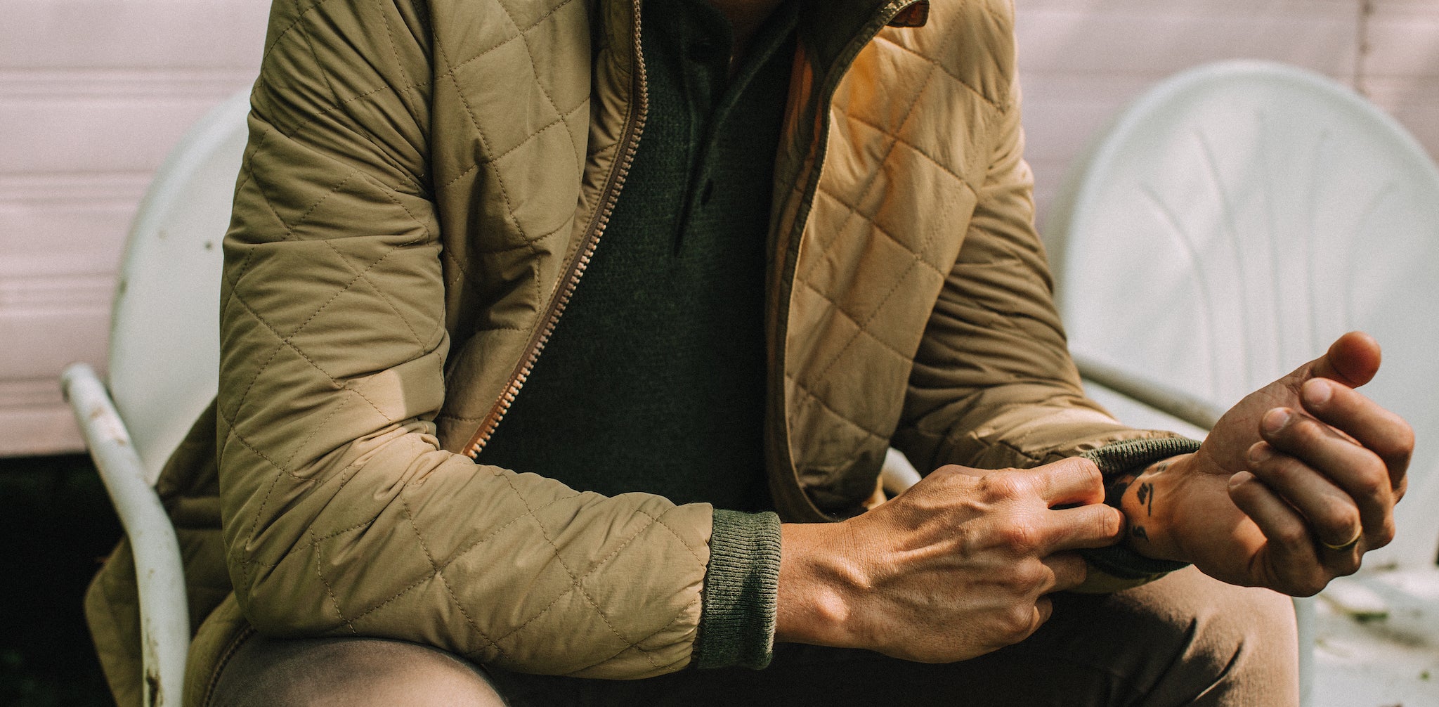 The Vertical Jacket in Khaki