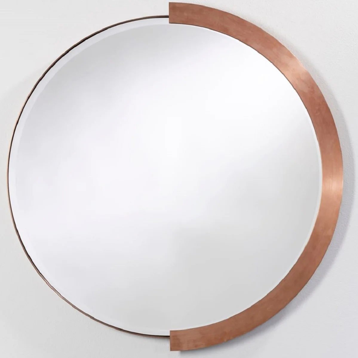 Casa Padrino espejo de lujo rojo-cobre 81 x H. 84 cm - Espejo de Pared Elegante con Marco de Metal - Muebles de Lujo