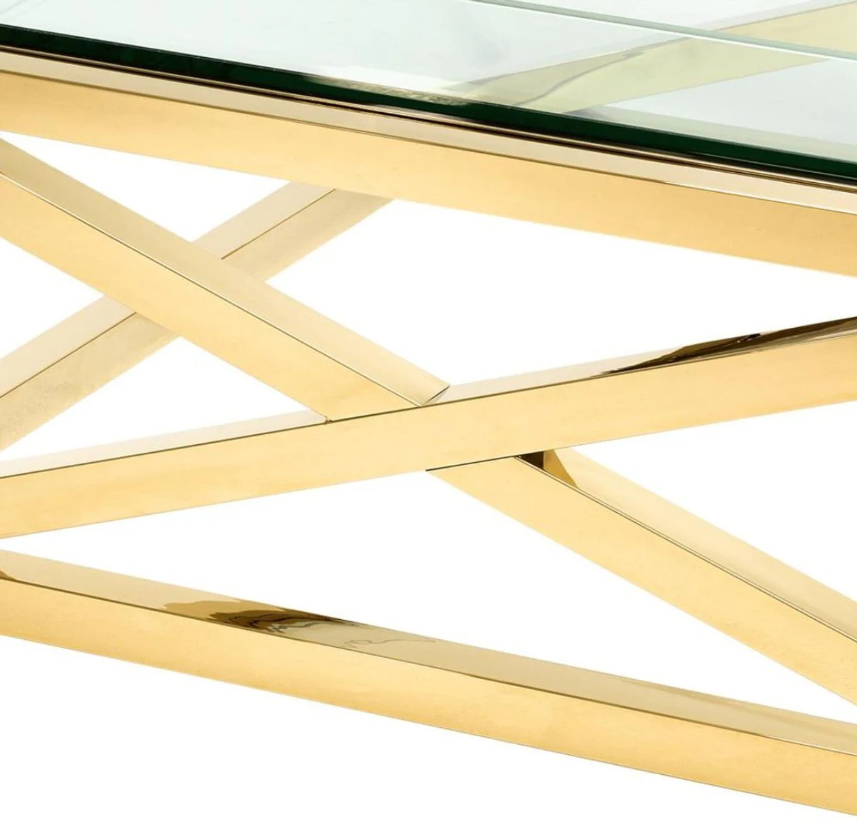 Casa Padrino mesa de centro / mesa de sal¨®n de lujo oro 100 x 100 x H. 46,5 cm - Muebles de Hotel