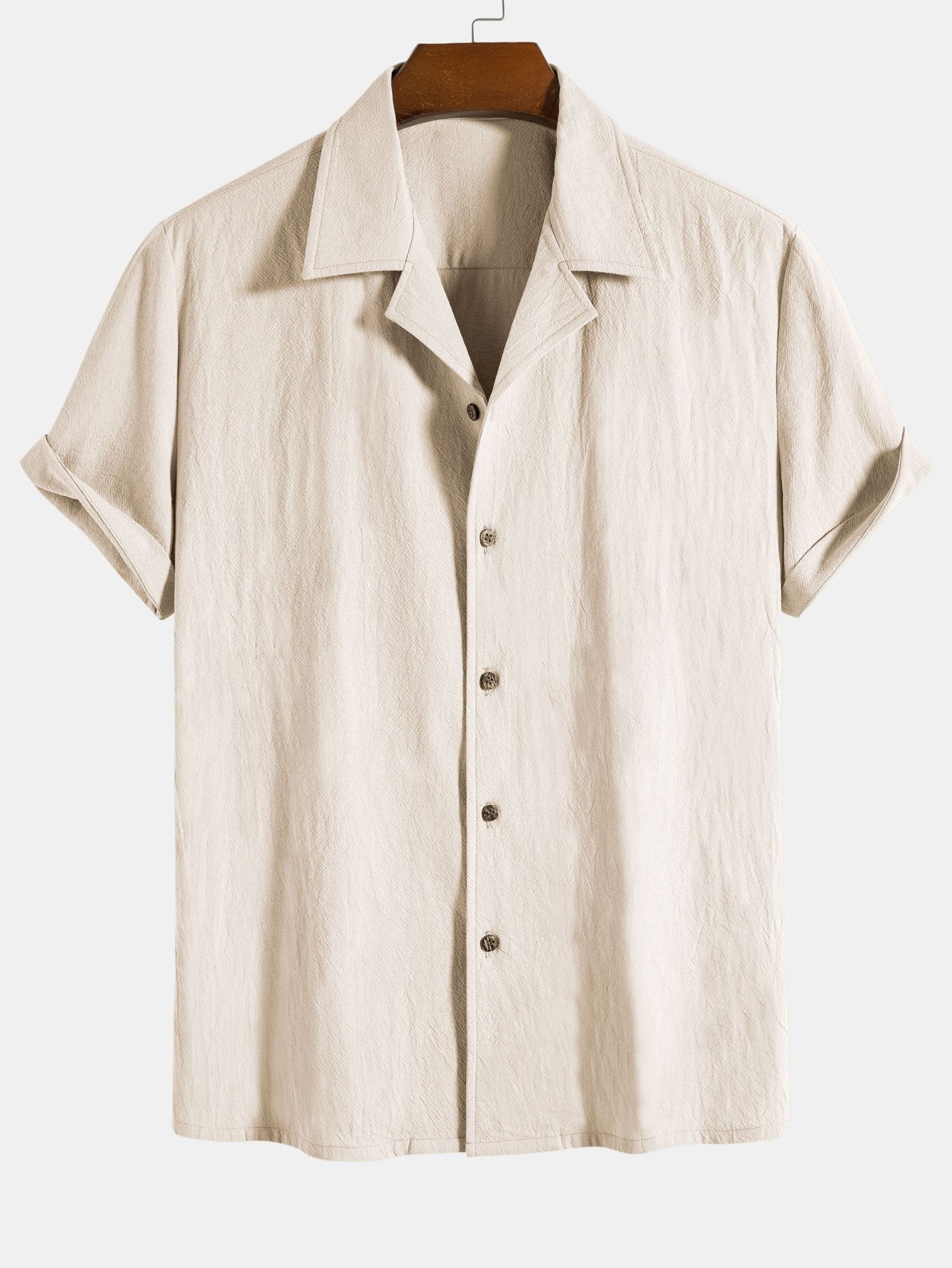 Textured Cotton Revere Shirt & 5