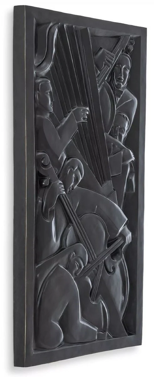 Casa Padrino conjunto de 4 relieves de pared de lujo de 60,5 x 5,5 x A. 121 cm - Murales de bronce - Decoración de salón - Decoración de hotel - Decoración de paredes - Calidad de lujo