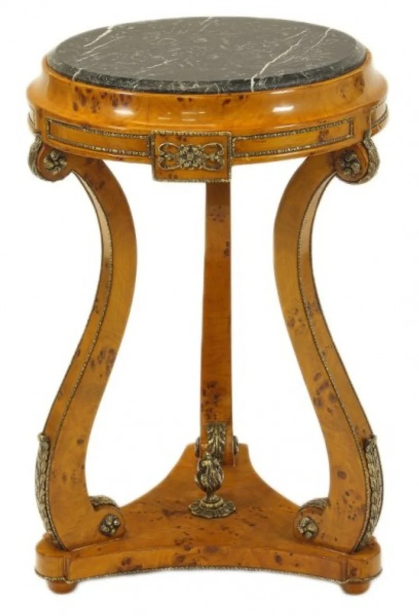 Casa Padrino Baroque table birdseye maple H 70 x 45cm - Louis XVI antique style table - furniture