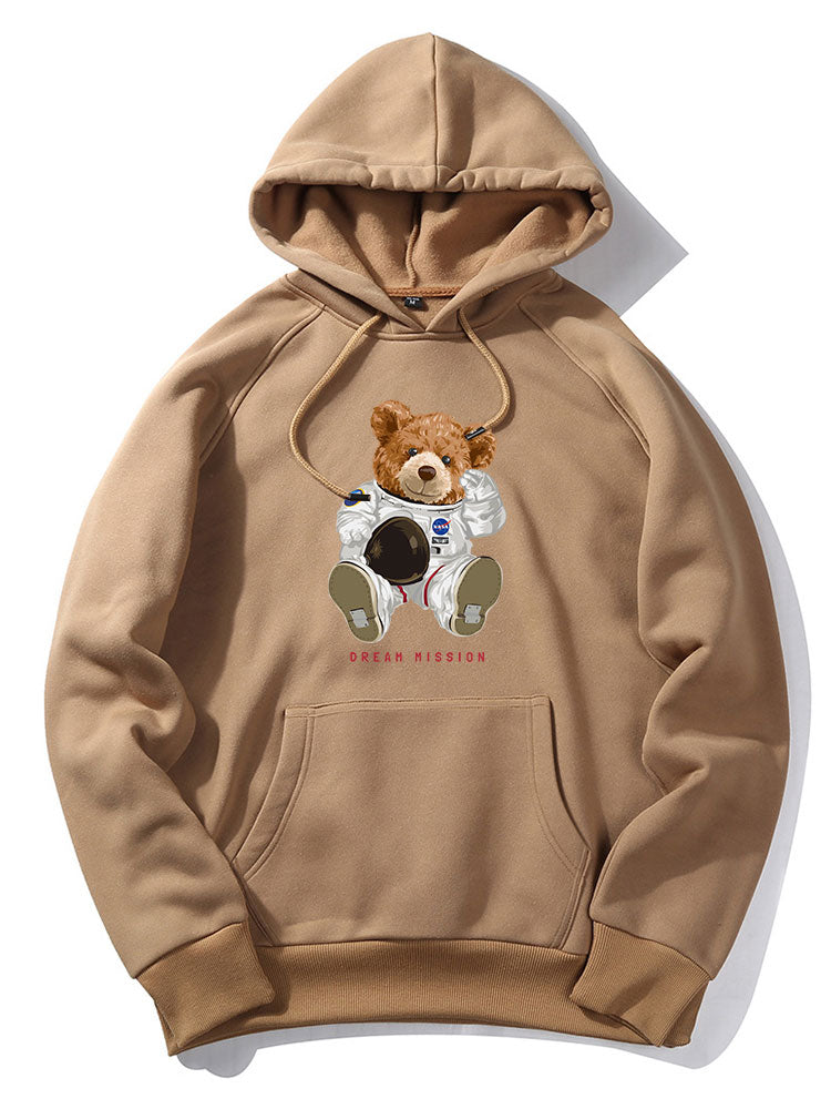 NASA Astronaut Bear Print Hoodie