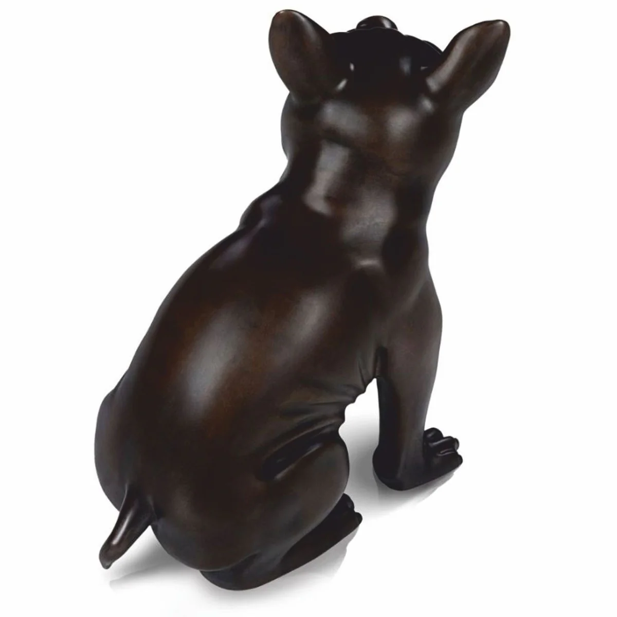 Casa Padrino Figura de Bulldog de Bronce de Lujo 20 x 12 x Al. 24 cm - Escultura Decorativa