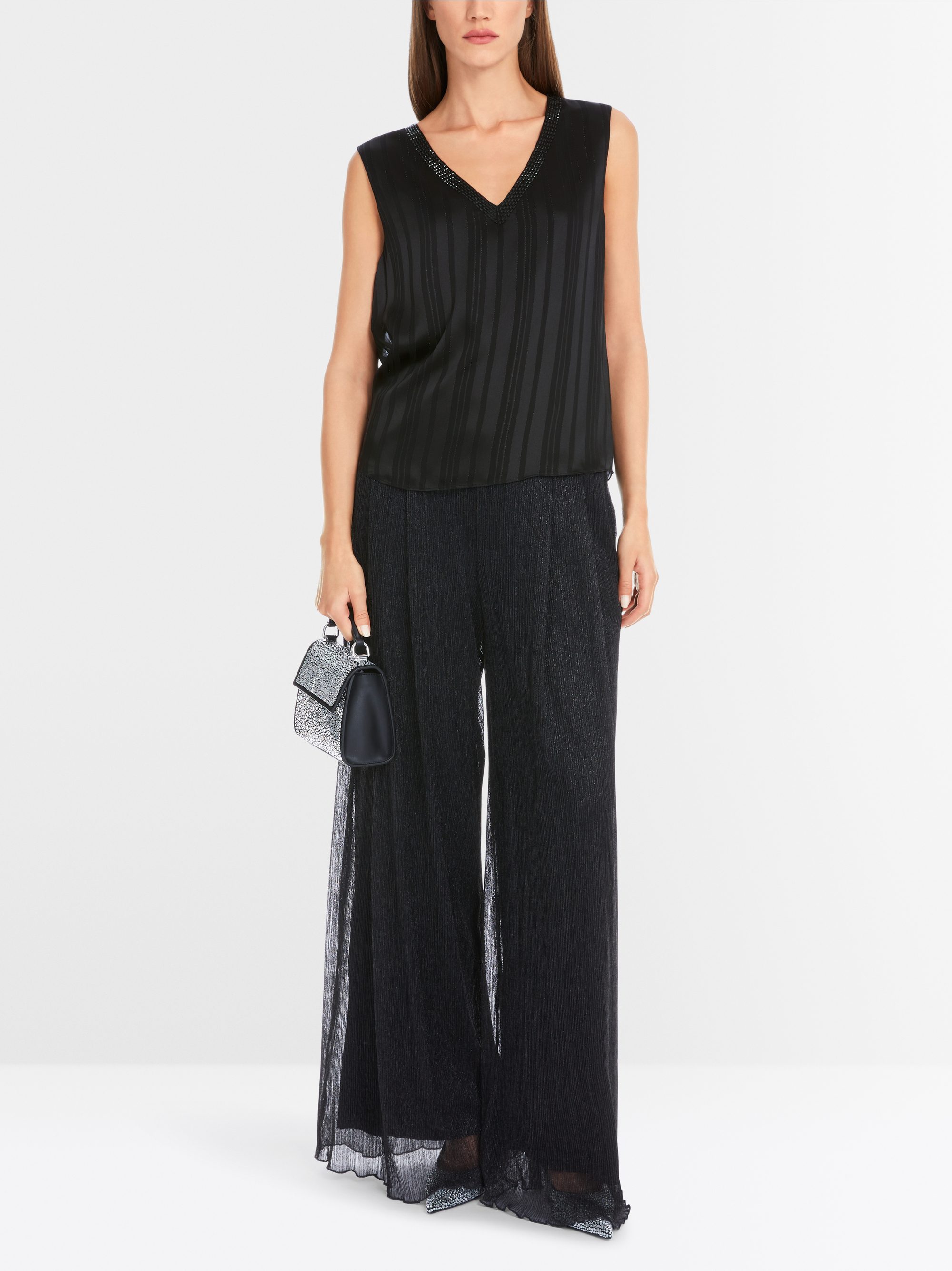 Marc-Cain V-neck top with crystals