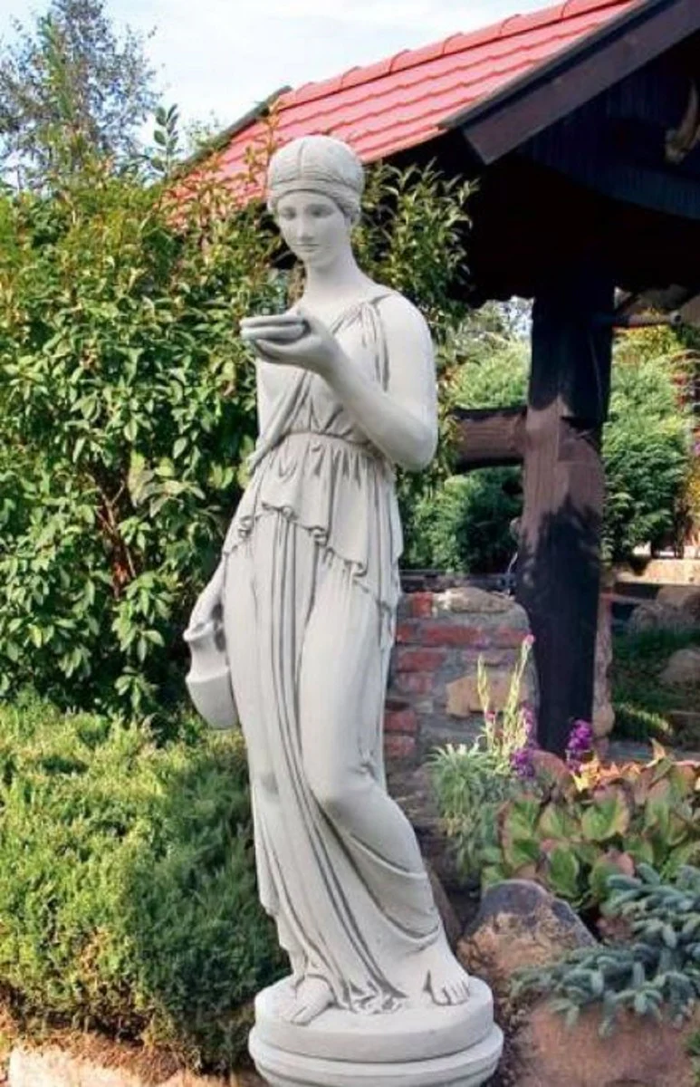 Casa Padrino Escultura de Decoraci¨®n de Jard¨ªn Art Nouveau Gris A. 165 cm - Figura de Piedra para Decoraci¨®n de Jard¨ªn Elegante - Accesorios de Decoraci¨®n de Jard¨ªn Barroco y Art Nouveau