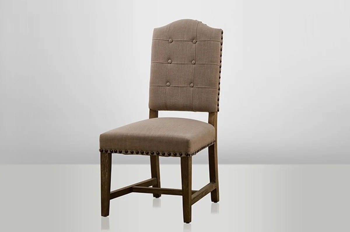 Silla de roble rústico de la casa Casa Padrino - Referencia / Beige - madera maciza de roble - Schloss Burg Propiedad Pazo Muebles