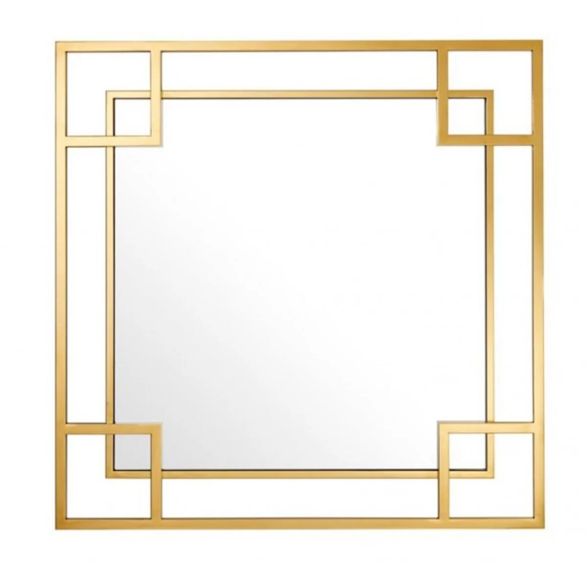 Casa Padrino Designer Luxury Wall Mirror Gold 90 x H 90 cm - Luxury Mirror