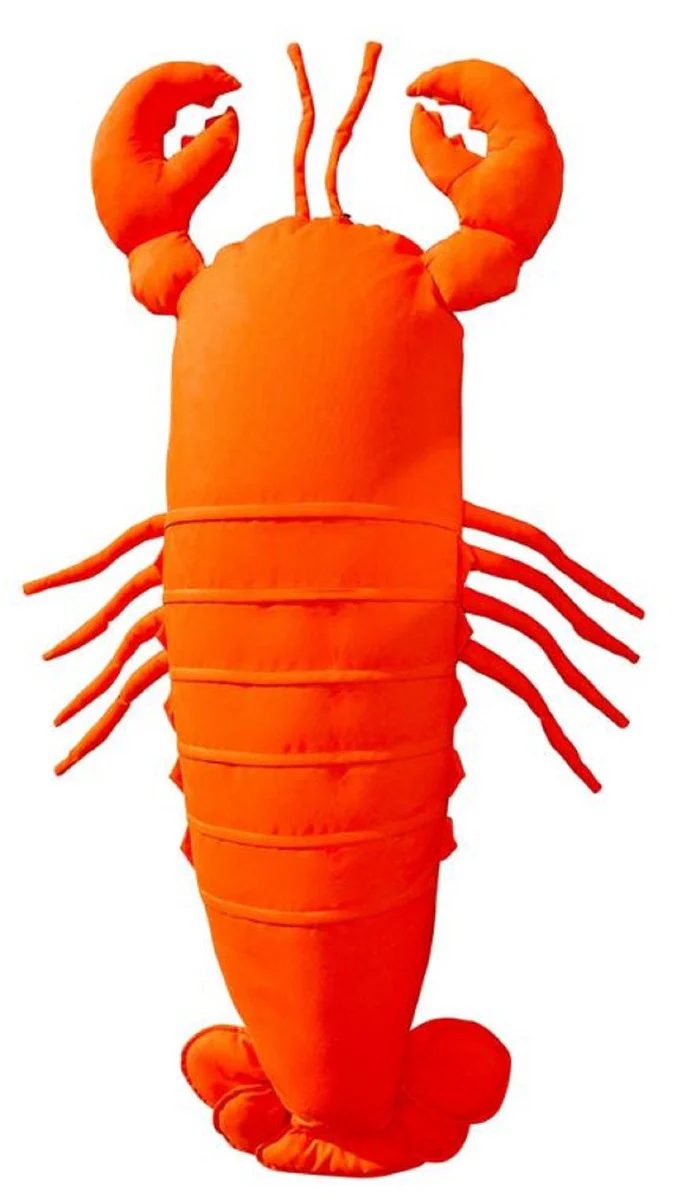 Casa Padrino puf de lujo langosta naranja 200 x 70 x A. 35 cm - Puf flotante - Coj¨ªn de asiento hecho a mano - Decoraci¨®n de jard¨ªn - Decoraci¨®n de terraza - Decoraci¨®n de piscina