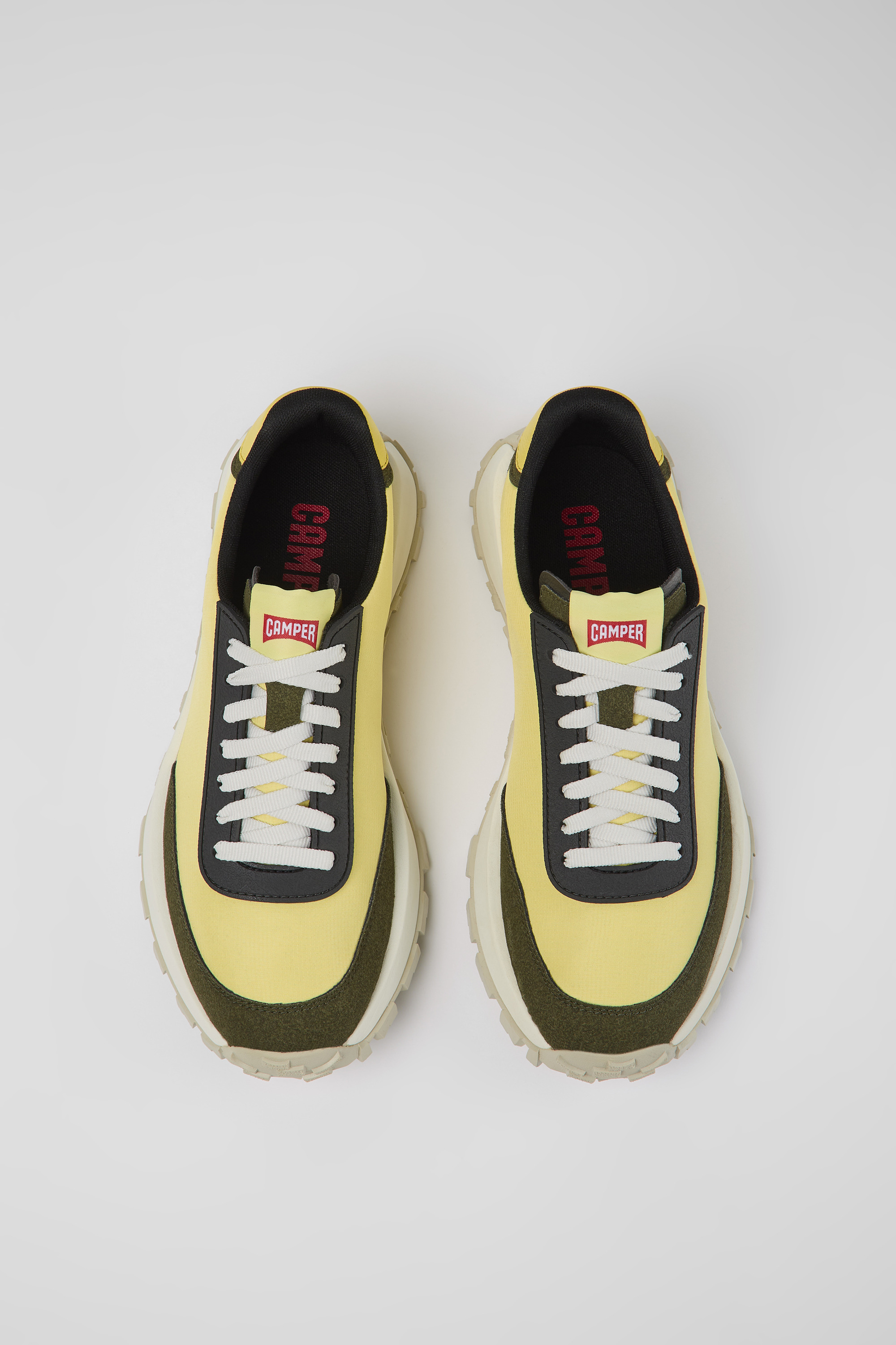 Drift Trail - Yellow textile and nubuck sneakers for men