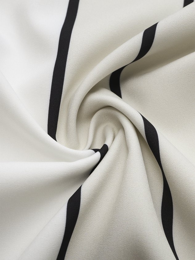 Mens Striped Front Buttons Soft Breathable Chest Pocket Casual Bowling Shirt