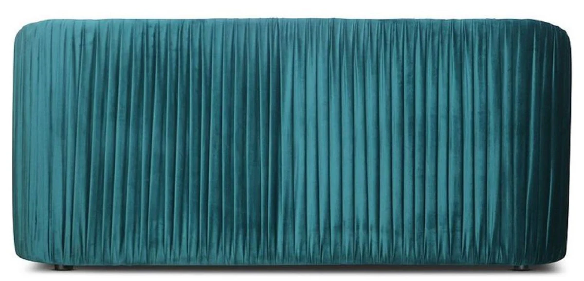 Casa Padrino sof¨¢ Art Deco de terciopelo verde azul / oro 180 x 78 x A. 80 cm - Sof¨¢ de Sal¨®n - Muebles de Sal¨®n Art Deco