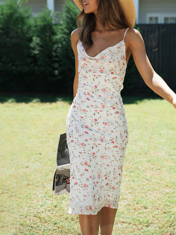 Sexy Sling Print Dress