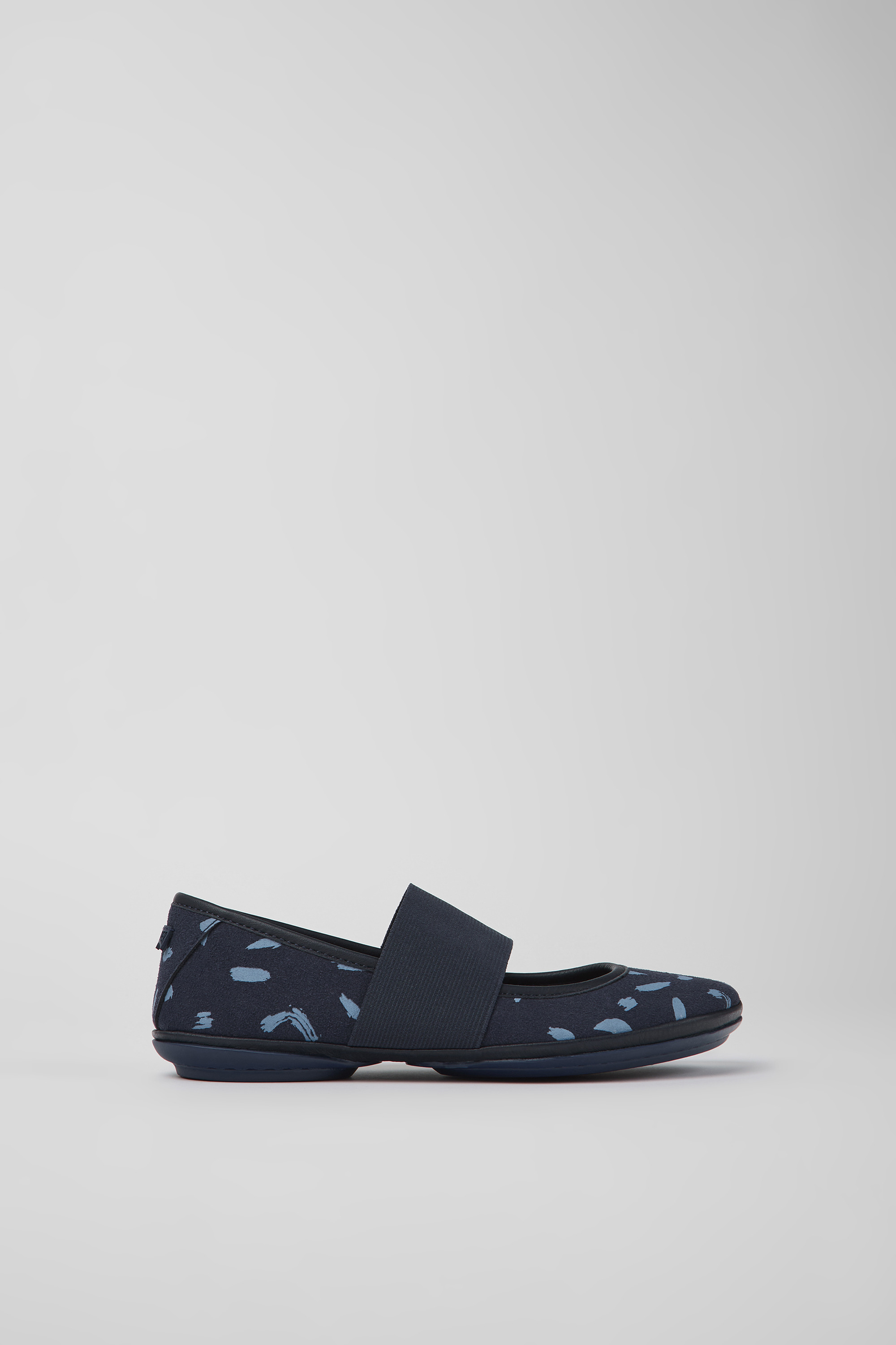 Right - Multicolored nubuck and leather ballerinas for women