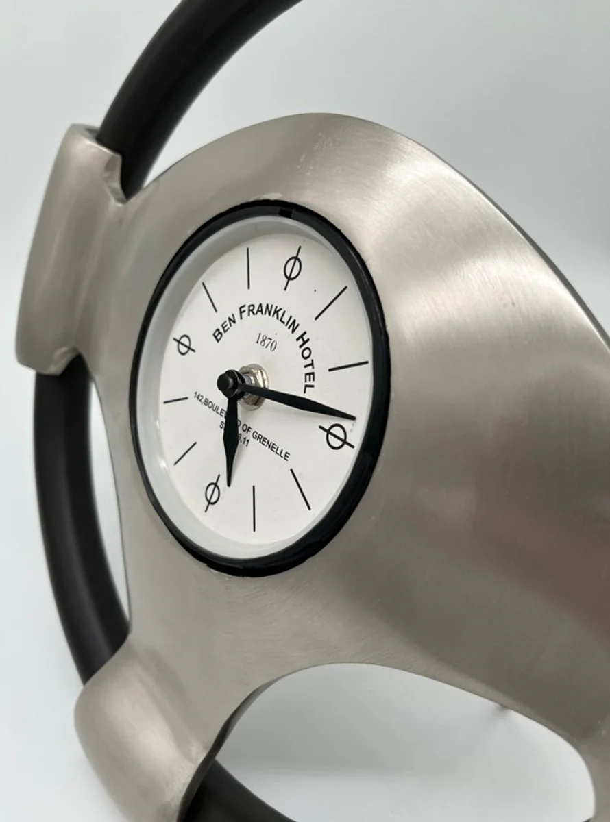 Reloj de mesa de lujo de diseño de Casa Padrino volante vintage con soporte - noble y magnífico - reloj de mesa - Falta el vidrio frontal de bienes 1B