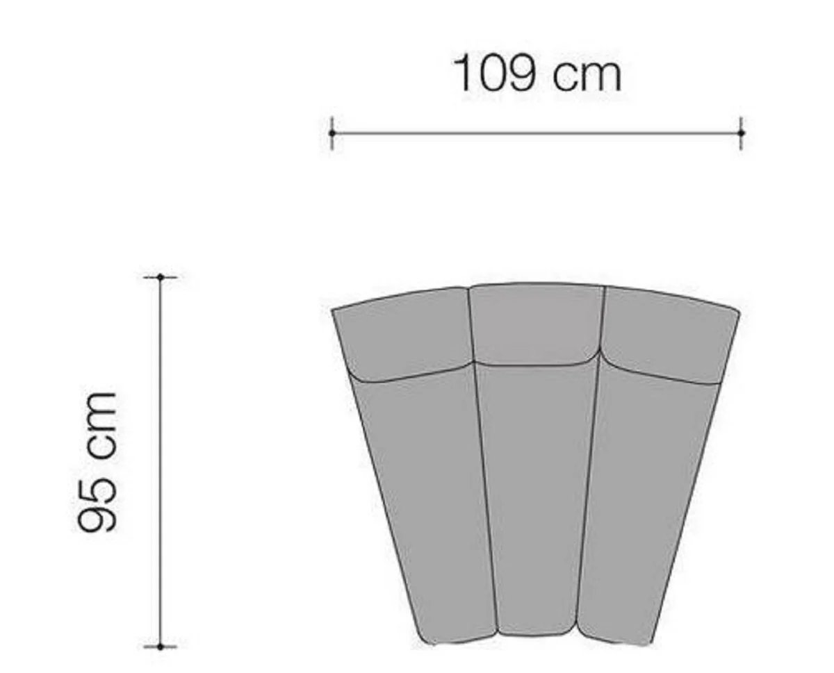 Casa Padrino sof¨¢ de lujo blanco / negro 109 x 95 x H. 83,5 cm - Sof¨¢ de Sal¨®n de Lujo Curvado y Extensible