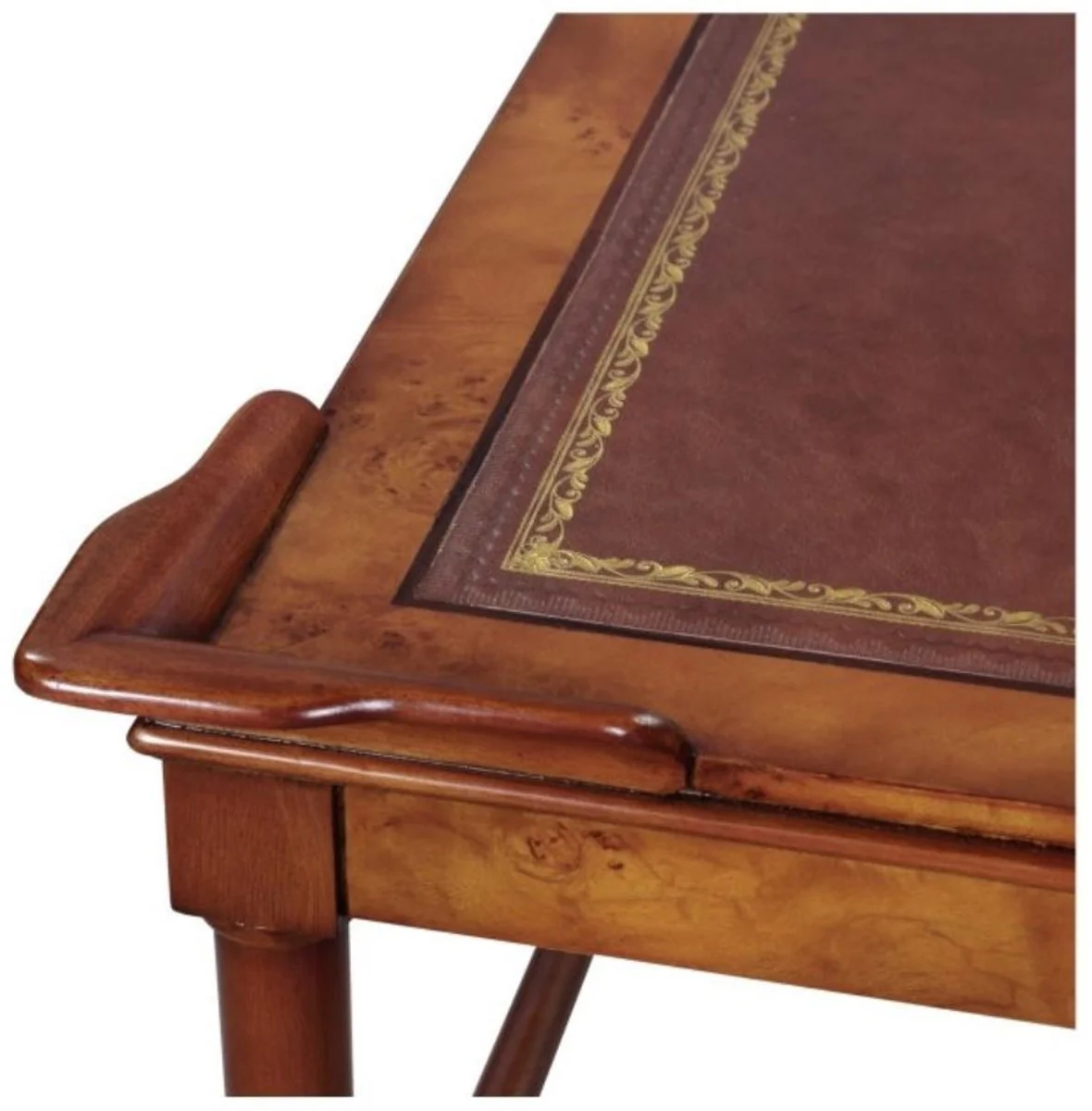 Casa Padrino mesa de centro de caoba de lujo marrón claro / marrón 133 x 81 x H. 50 cm - Calidad de Lujo