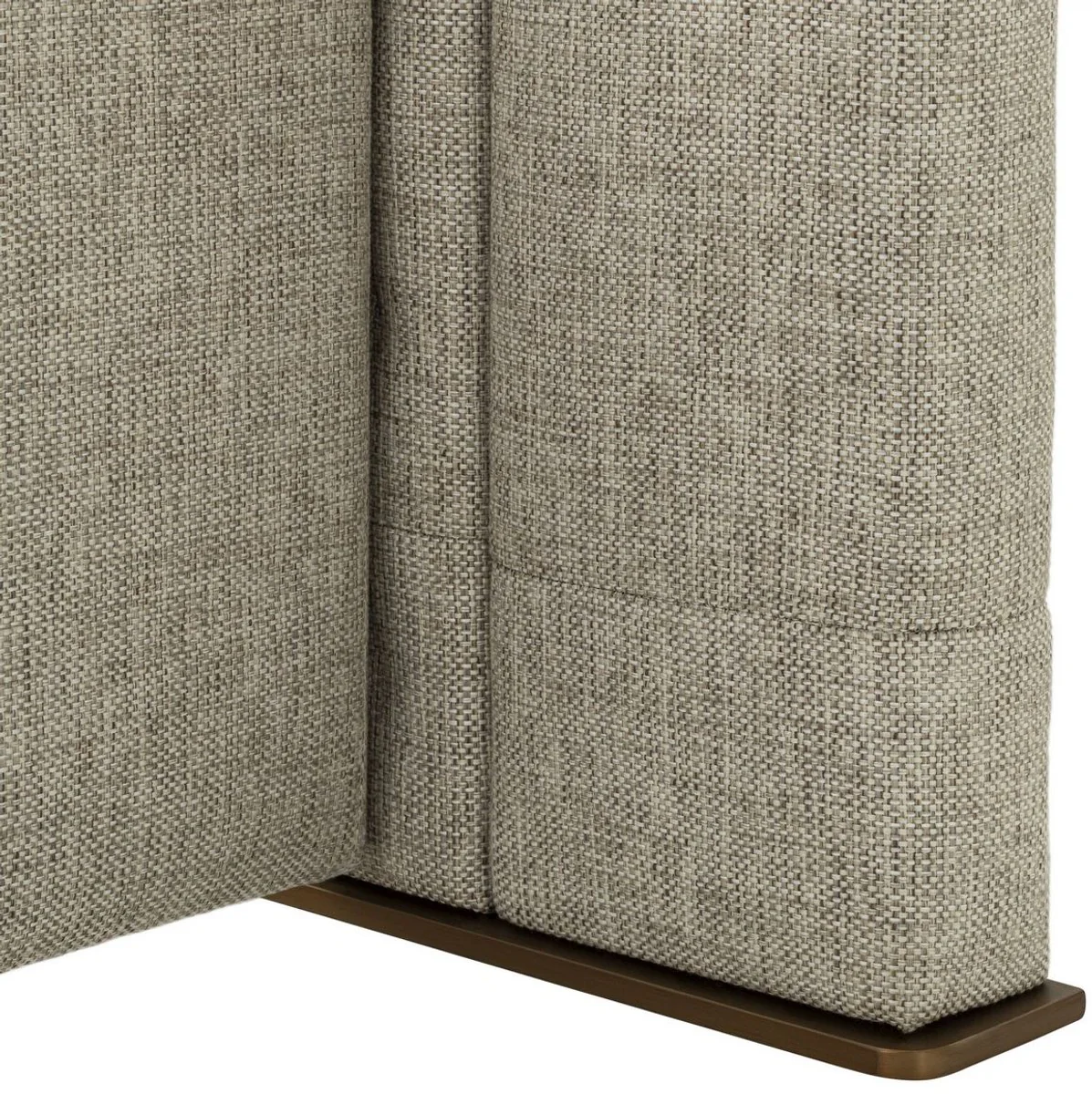 Casa Padrino estructura de cama doble de lujo con cabecero natural / lat¨®n / gris antracita 224 x 224 x A. 145,5 cm - Muebles de Dormitorio - Muebles de Hotel - Calidad de Lujo