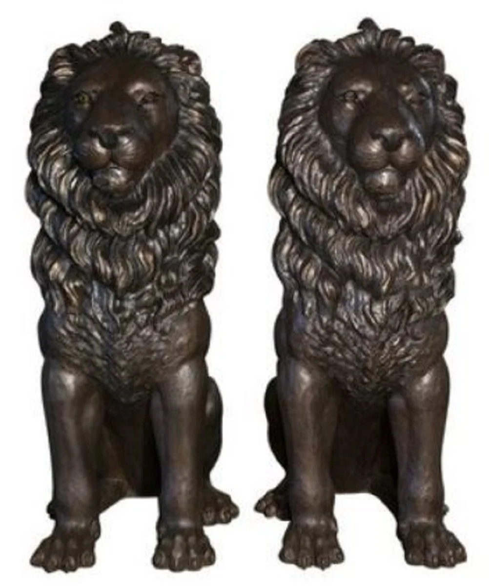 Casa Padrino conjunto de esculturas decorativas de bronce para jard¨ªn de lujo leones A. 206 cm - Figuras de bronce