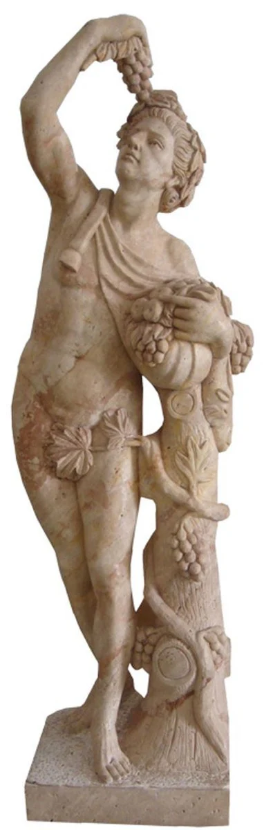 Casa Padrino Escultura de M¨¢rmol de Estilo Antiguo Romano Beige A. 180 cm