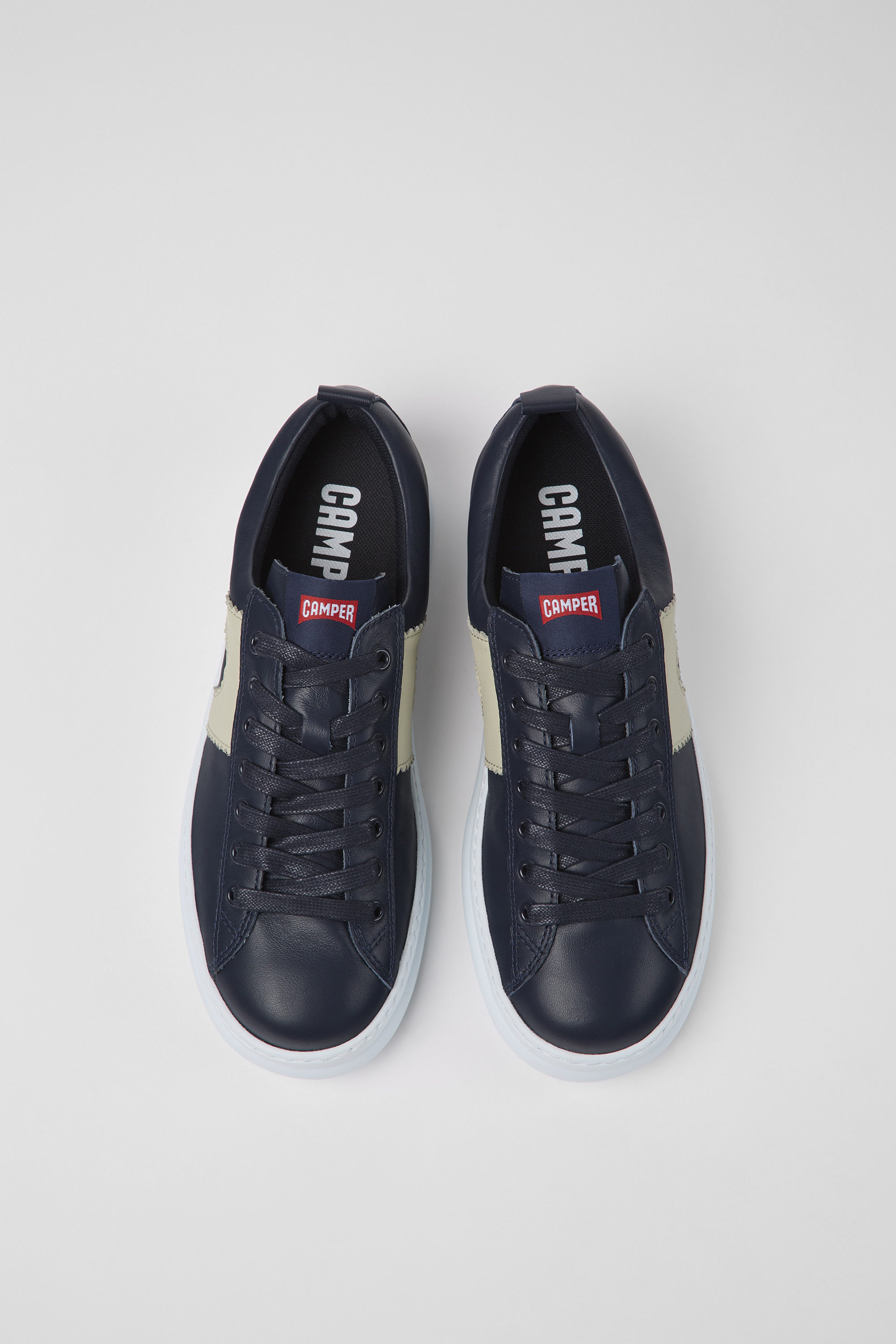 Runner - Blue leather sneakers for men