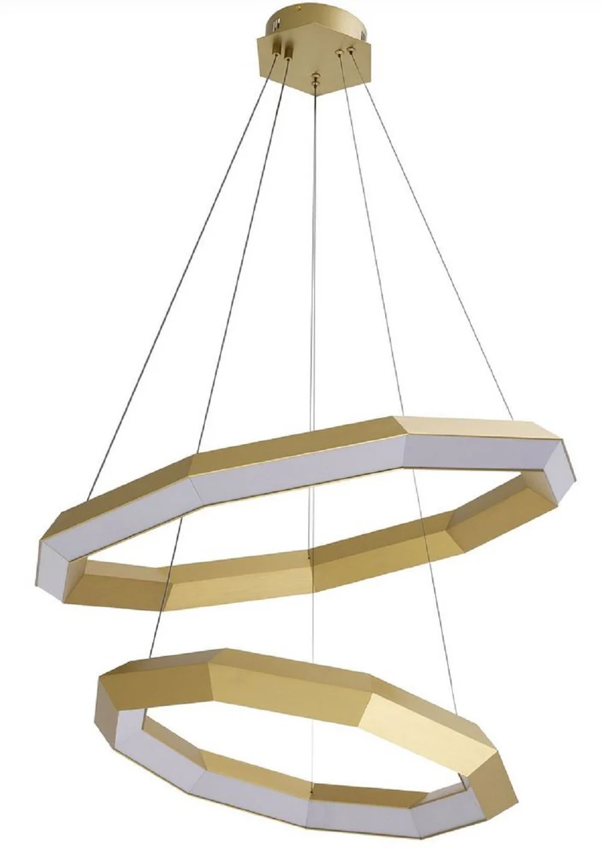 Casa Padrino araña de luces de lujo latón antiguo Ø 80 x A. 206 cm - Araña de luces de salón - Araña de luces de hotel - Calidad de Lujo